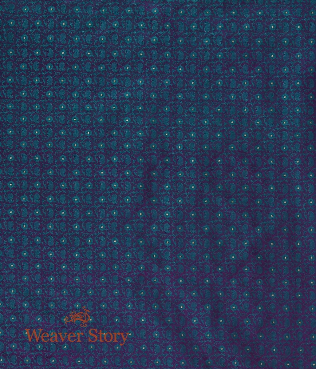 Handloom_Purple_and_Green_Tanchoi_Fabric_with_Paisley_and_Zari_Booti_WeaverStory_04