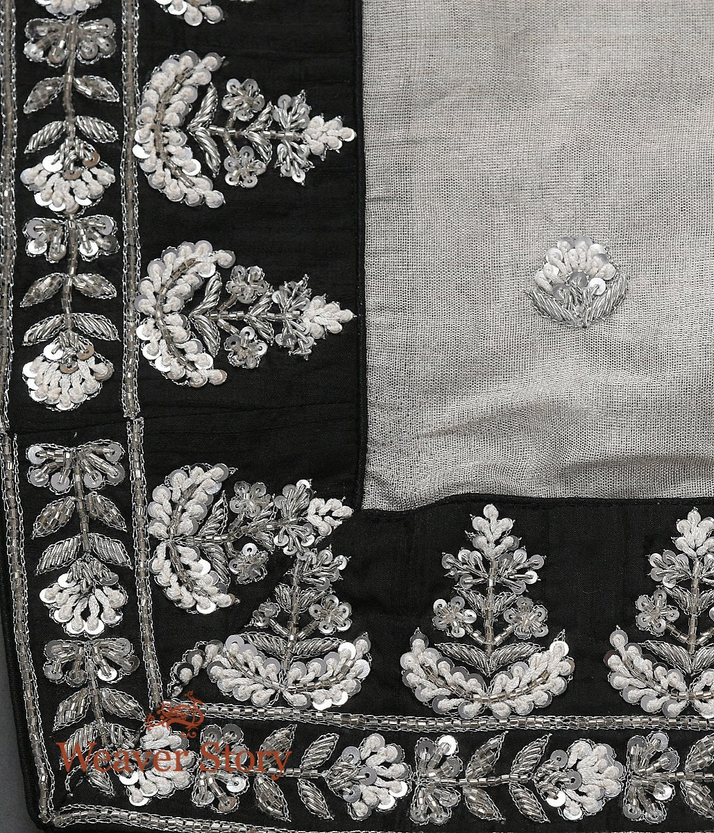 Silver_Tissue_Zardozi_Work_Dupatta_with_Black_Border_WeaverStory_04