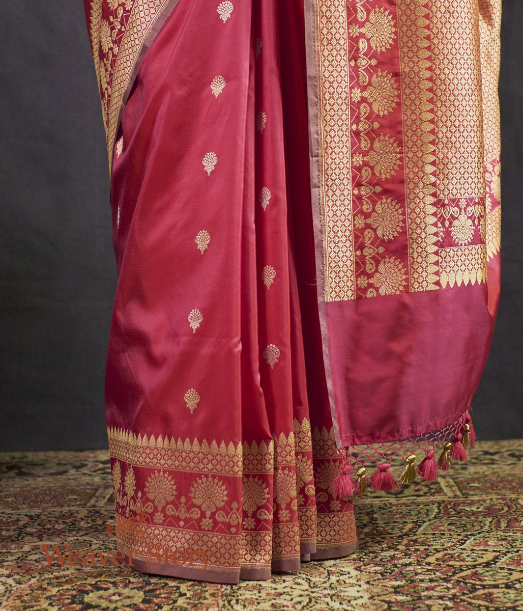 Handwoven_Pink_Sona_Rupa_Kadhwa_Booti_Saree_WeaverStory_04