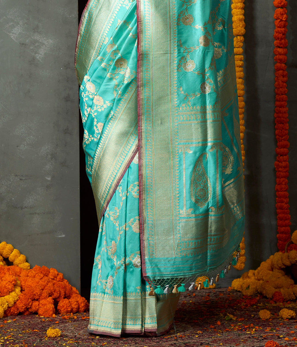 Handloom_Light_Green_Meenakari_Jangla_Saree_WeaverStory_04