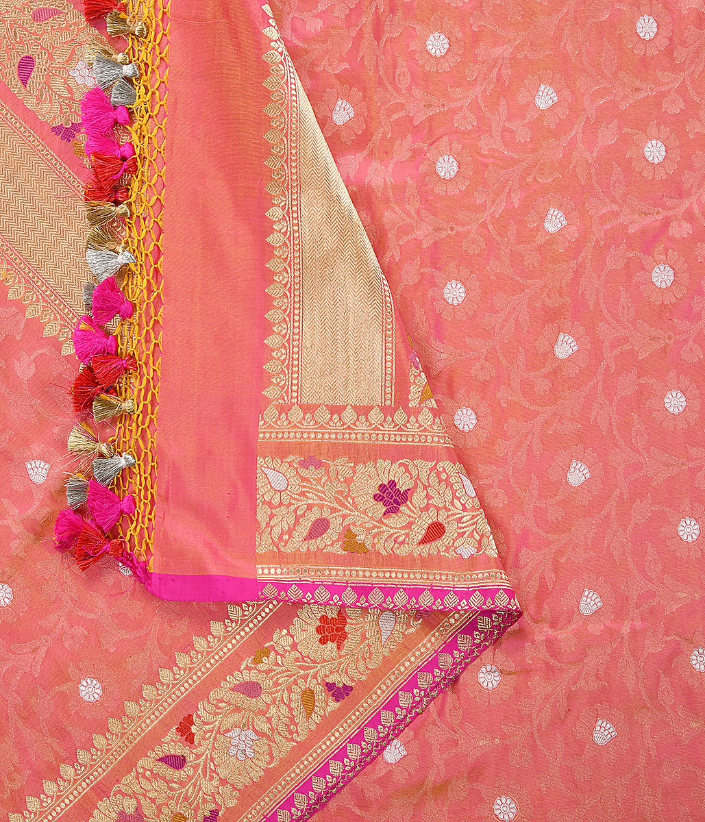 Handloom_Pink_Banarasi_Dampaj_Weave_Dupatta_with_Meenakari_Border_WeaverStory_04