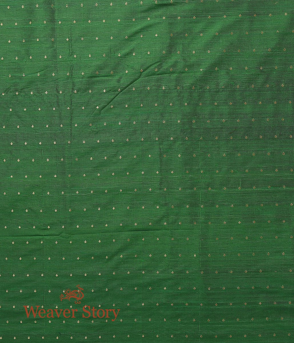 Handloom_Green_Dual_Tone_Tusser_Silk_Fabric_WeaverStory_04