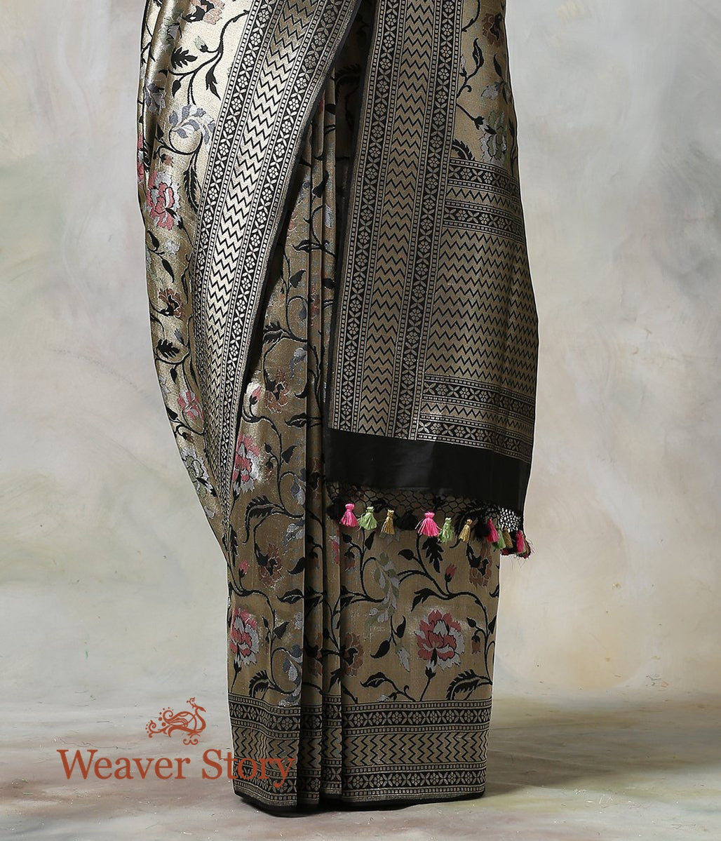 Handwoven_Black_Antique_Zari_Base_Saree_with_Meenakari_Jaal_WeaverStory_04