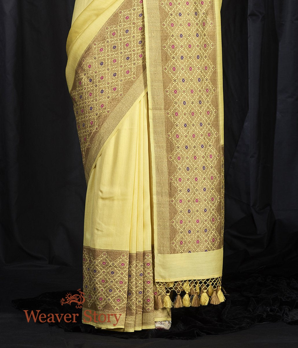 Handwoven_Munga_Silk_Banarasi_Saree_with_Meenakari_Border_WeaverStory_04