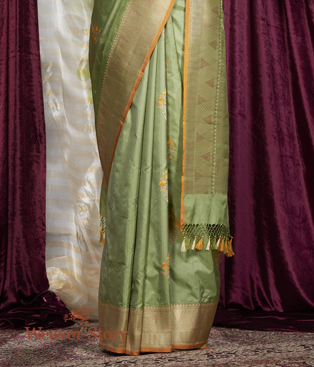 Handwoven_Pista_Green_Katan_Silk_Saree_with_Meenakari_Boota_WeaverStory_04