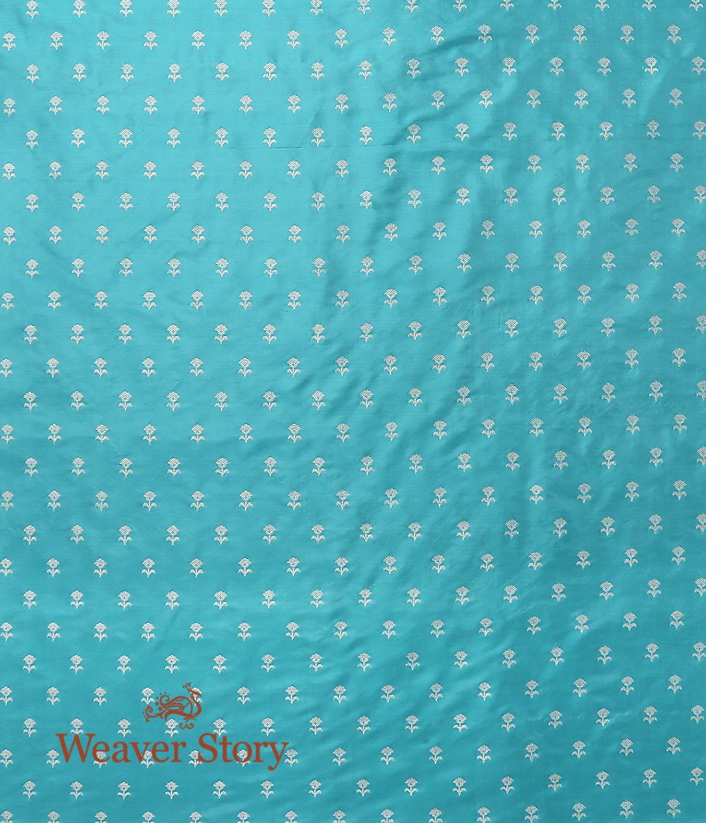 Handloom_Powder_Blue_Leaf_Booti_Tested_Zari_Fabric_WeaverStory_04