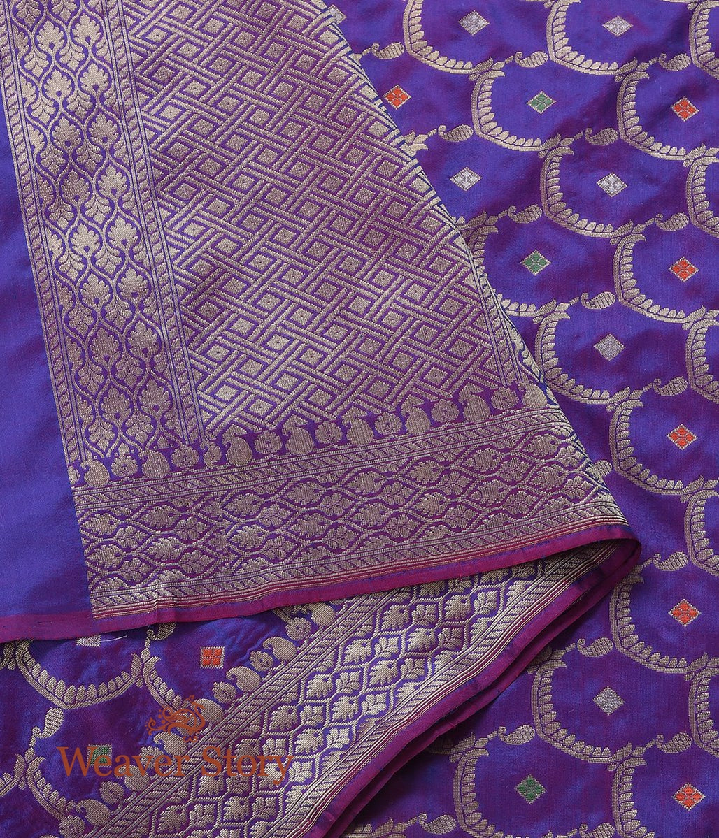 Handloom_Purple_Cutwork_Jangla_Dupatta_WeaverStory_04