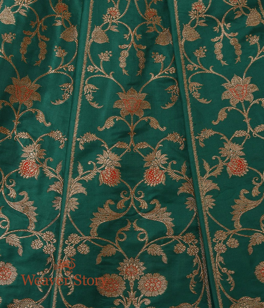 Handloom_Katan_Silk_Green_Antique_Zari_Banarasi_Lehenga_WeaverStory_04