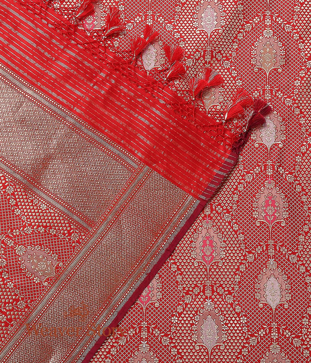 Handwoven_Red_Kimkhab_Dupatta_with_Meenkaari_WeaverStory_04