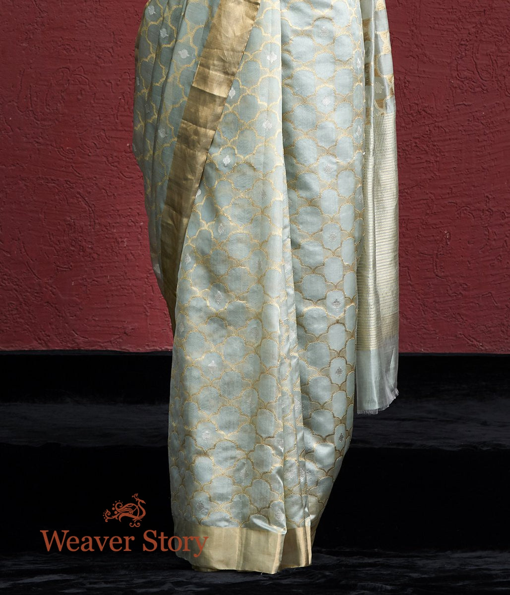 Handloom_Powder_Blue_Chanderi_Silk_Saree_with_Gold_and_Silver_Zari_Jaal_WeaverStory_04