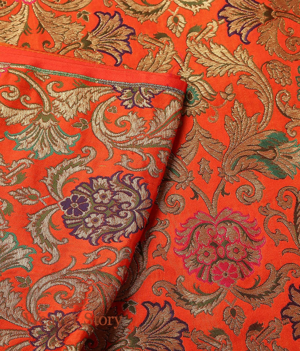 Handloom_Red_Meenakari_Kimkhab_Fabric_WeaverStory_04