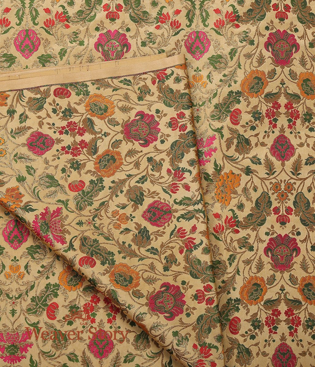 Handloom_Beige_Meenakari_Kimkhab_Fabric_WeaverStory_04