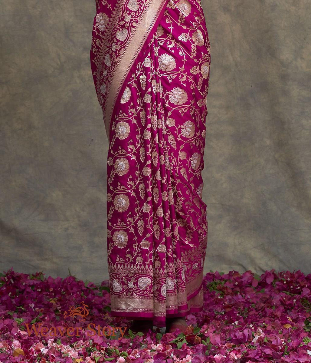 Handwoven_Pink_Sona_Rupa_Kadhwa_Jangla_Saree_with_Bel_Border_WeaverStory_04