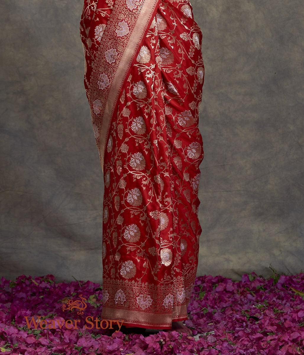 Handwoven_Red_Sona_Rupa_Kadhwa_Jangla_Saree_WeaverStory_04