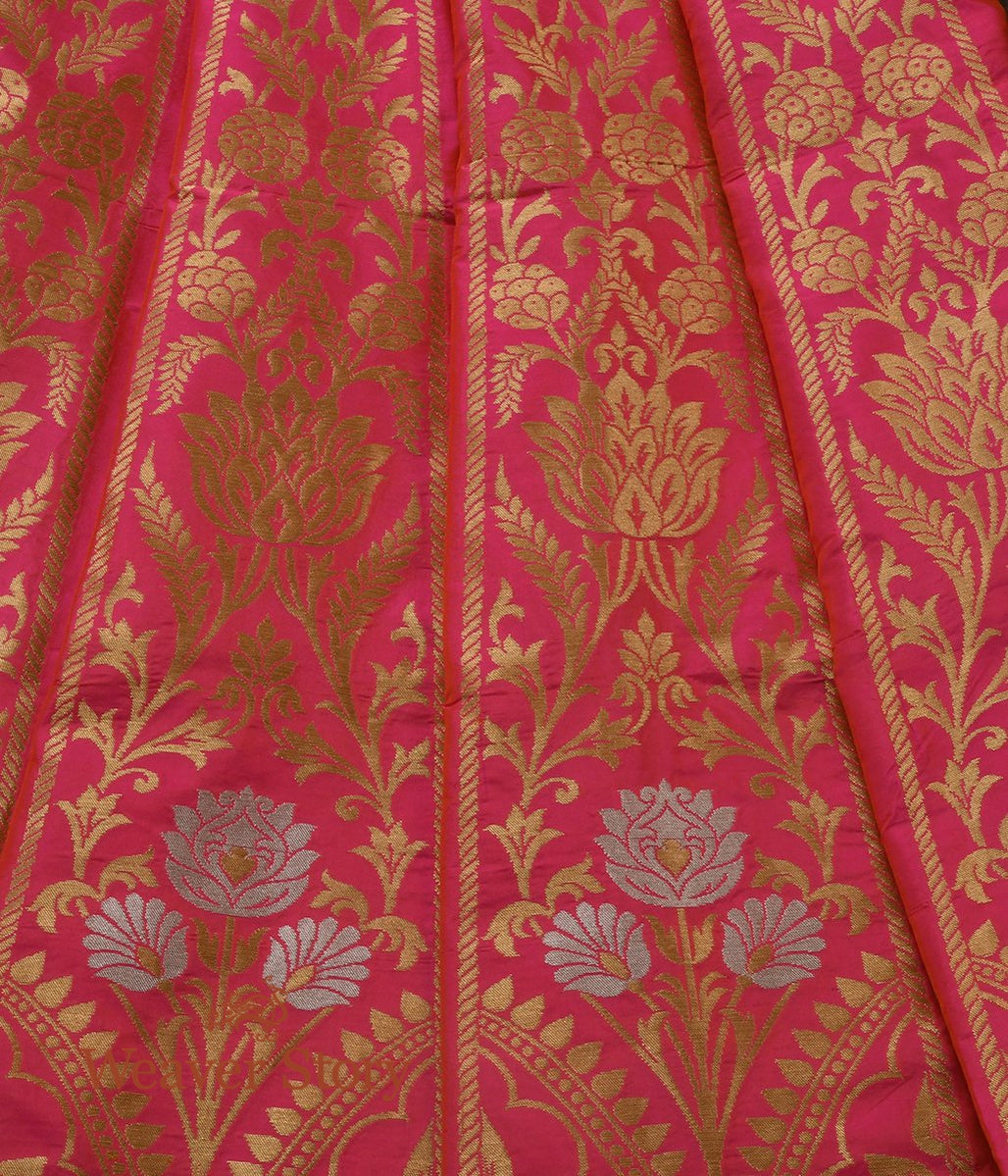 Handloom_Pink_Orange_Dual_Tone_Cutwork_Banarasi_Lehenga_WeaverStory_03