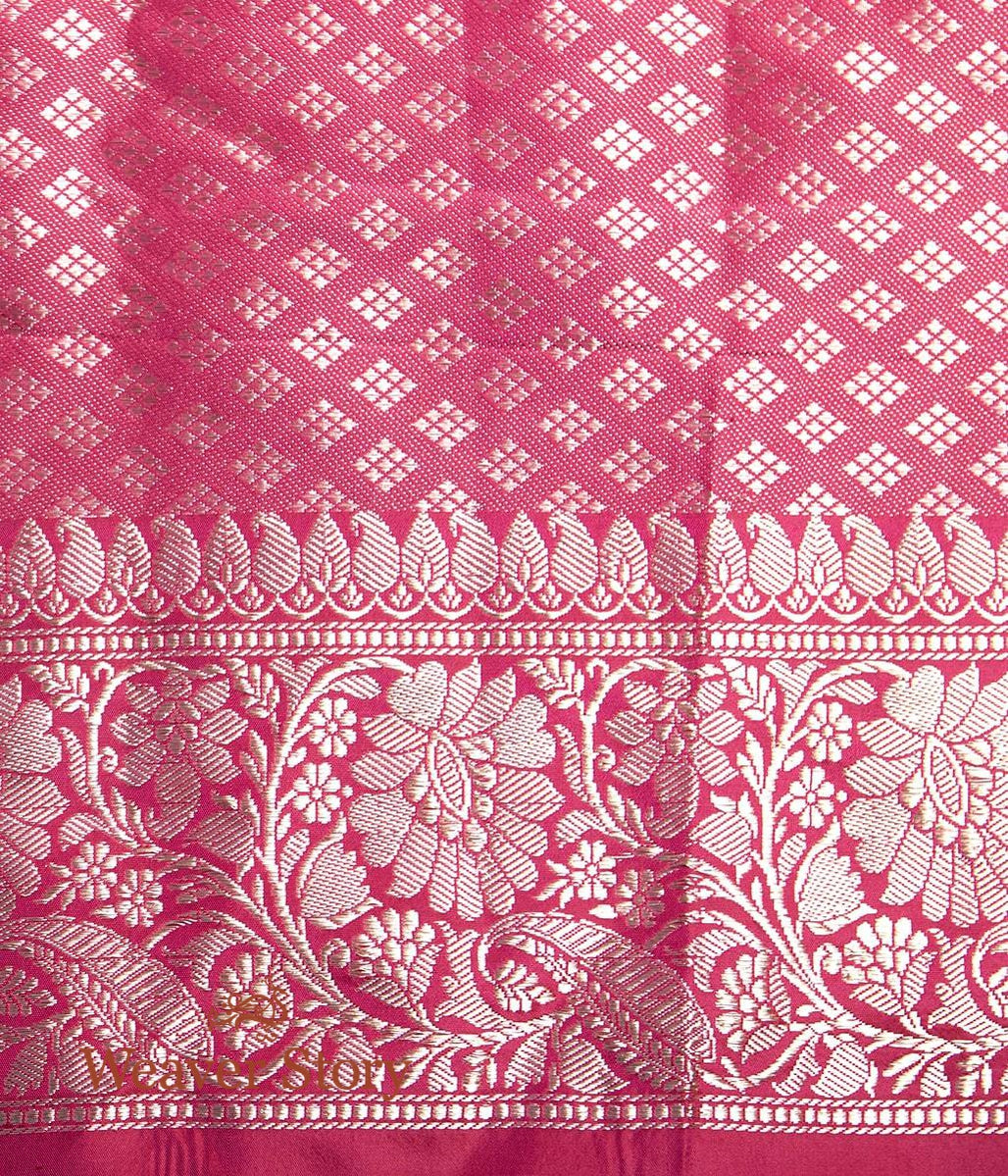 Handwoven_Pink_Kadhwa_Jangla_Saree_with_Paisley_Border_WeaverStory_05
