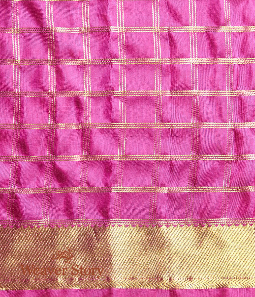 Handwoven_Black_Kanjivaram_Silk_Saree_with_Checks_WeaverStory_05