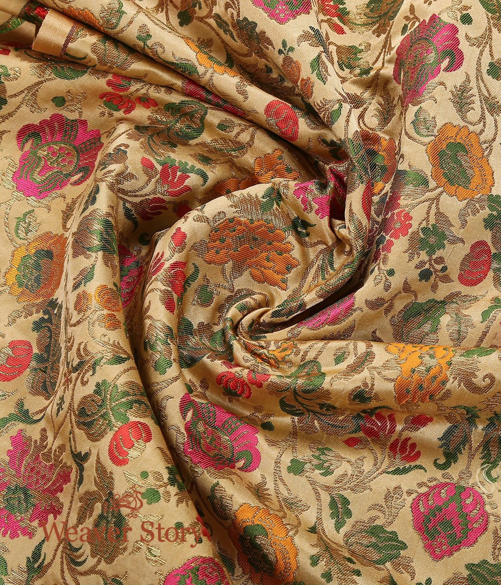 Handloom_Beige_Meenakari_Kimkhab_Fabric_WeaverStory_05