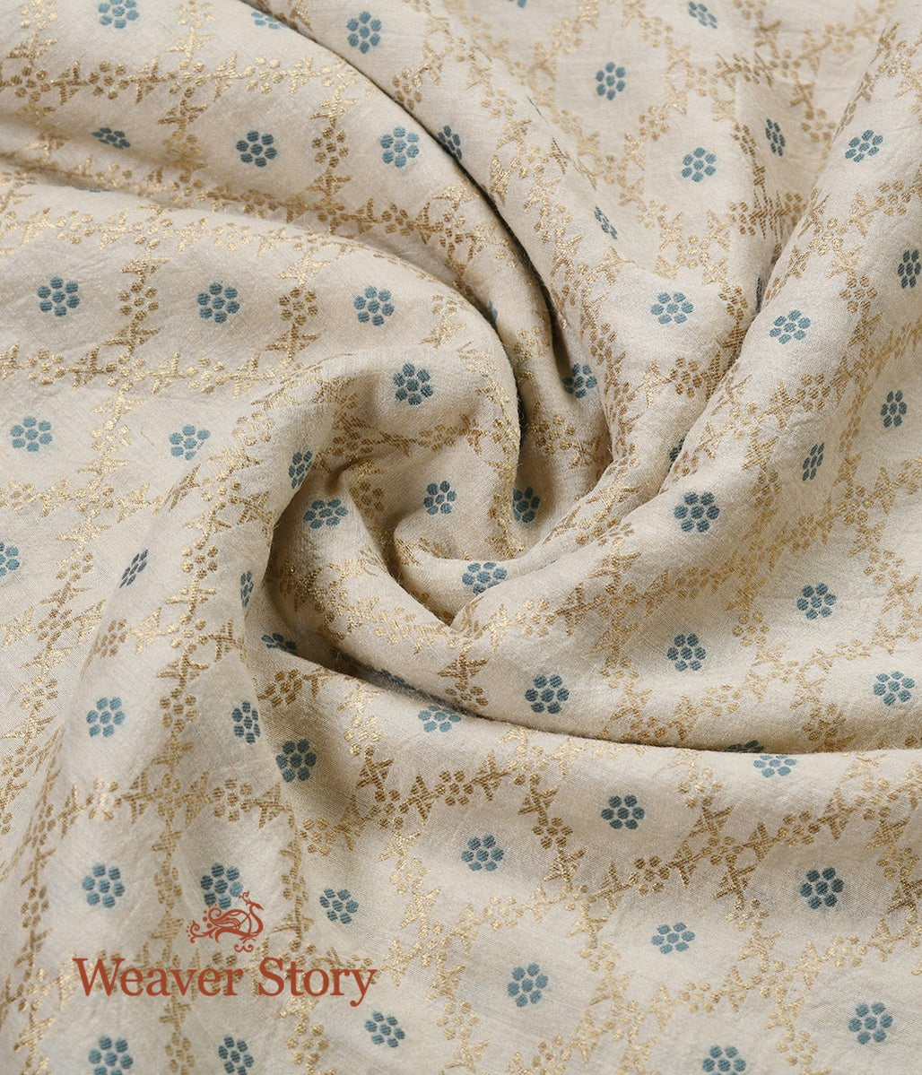 Handloom_Beige_Moonga_Silk_Fabric_with_Meenakari_WeaverStory_05
