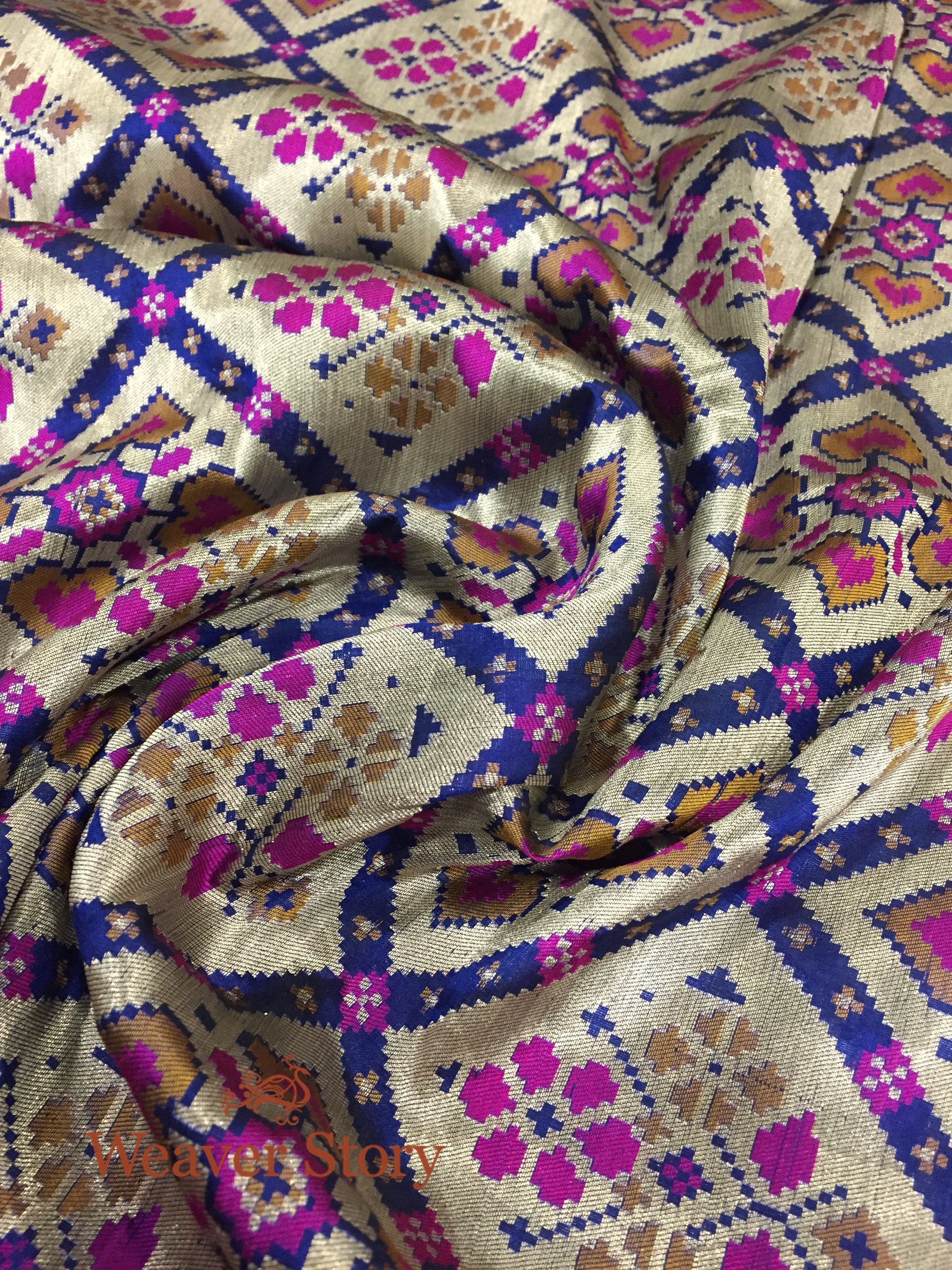 Handloom_Blue_Banarasi_Patola_Dupatta_with_Zari_Base_WeaverStory_05