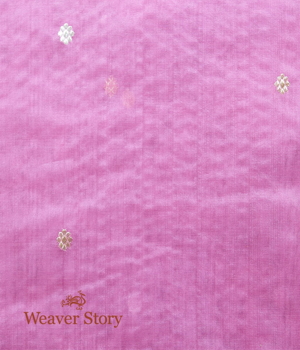 Handwoven_Taffy_Pink_Kora_Silk_Saree_With_Kadhwa_Booti_WeaverStory_05