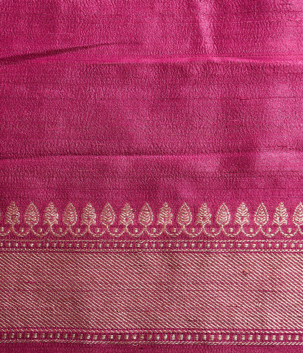 Handloom_berry_coloRed_tusser_Georgette_Jangla_WeaverStory_05