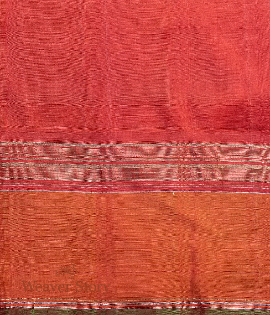Handwoven_Beige_Kanjivaram_Saree_with_Orange_Temple_Border_WeaverStory_05