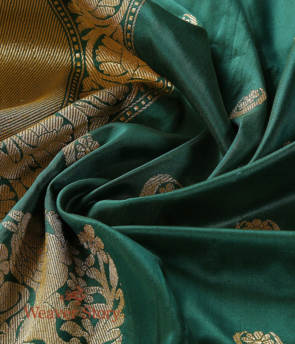 Handloom_Green_Chaand_Boota_Dupatta_WeaverStory_05