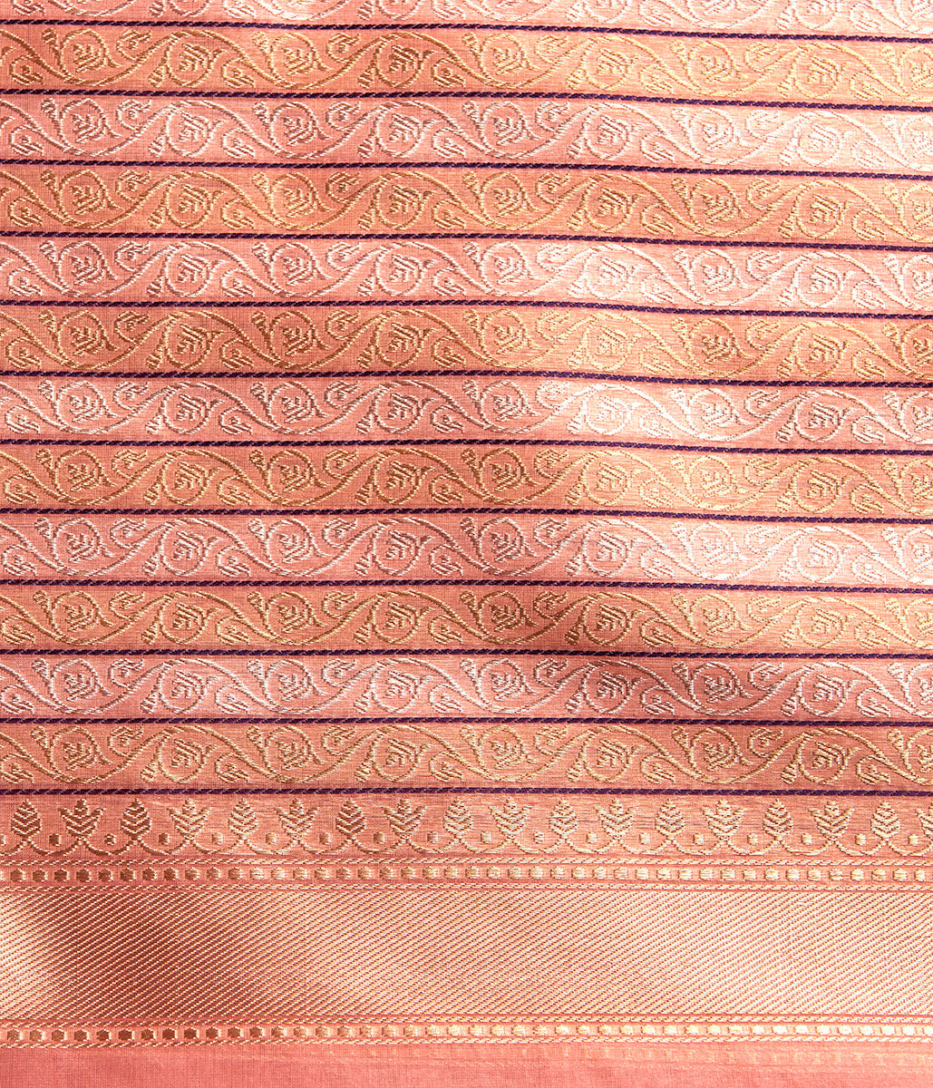 Handloom_Light_Peach_Kadhwa_Kora_Saree_with_Wine_Selvedge_WeaverStory_05