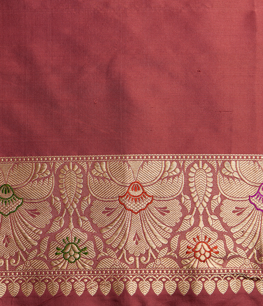 Handwoven_Old_Rose_Kadhwa_Meenakari_Jangla_Saree_WeaverStory_05