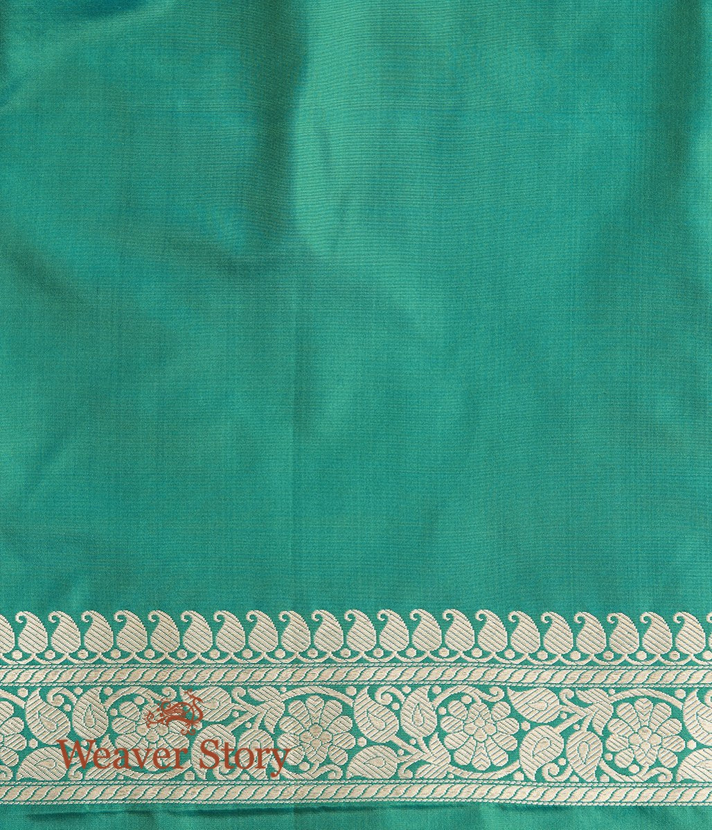 Handwoven_Teal_Green_Anaar_Boota_Jangla_Saree_WeaverStory_05