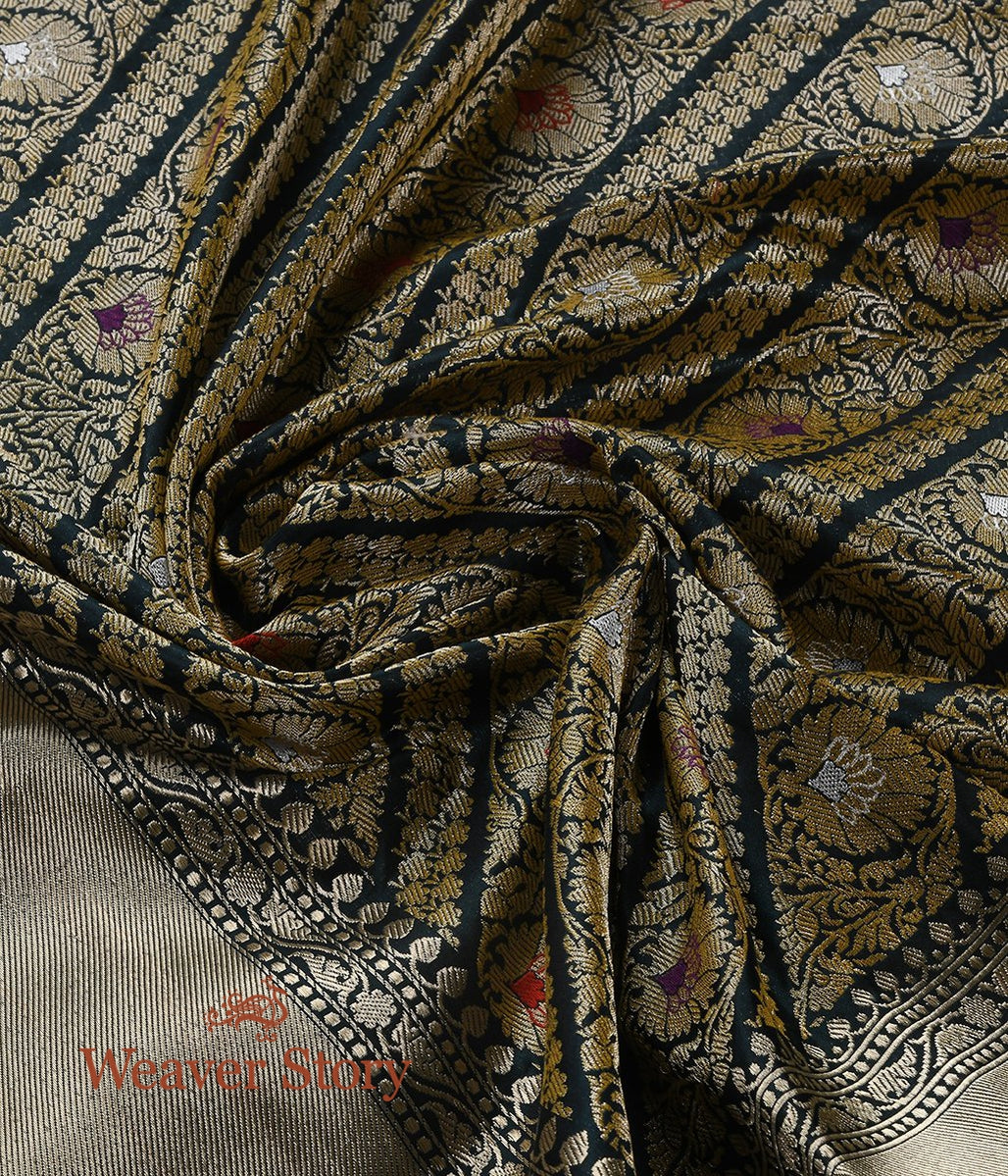 Handloom_Dark_Green_Kimkhab_Dupatta_WeaverStory_05