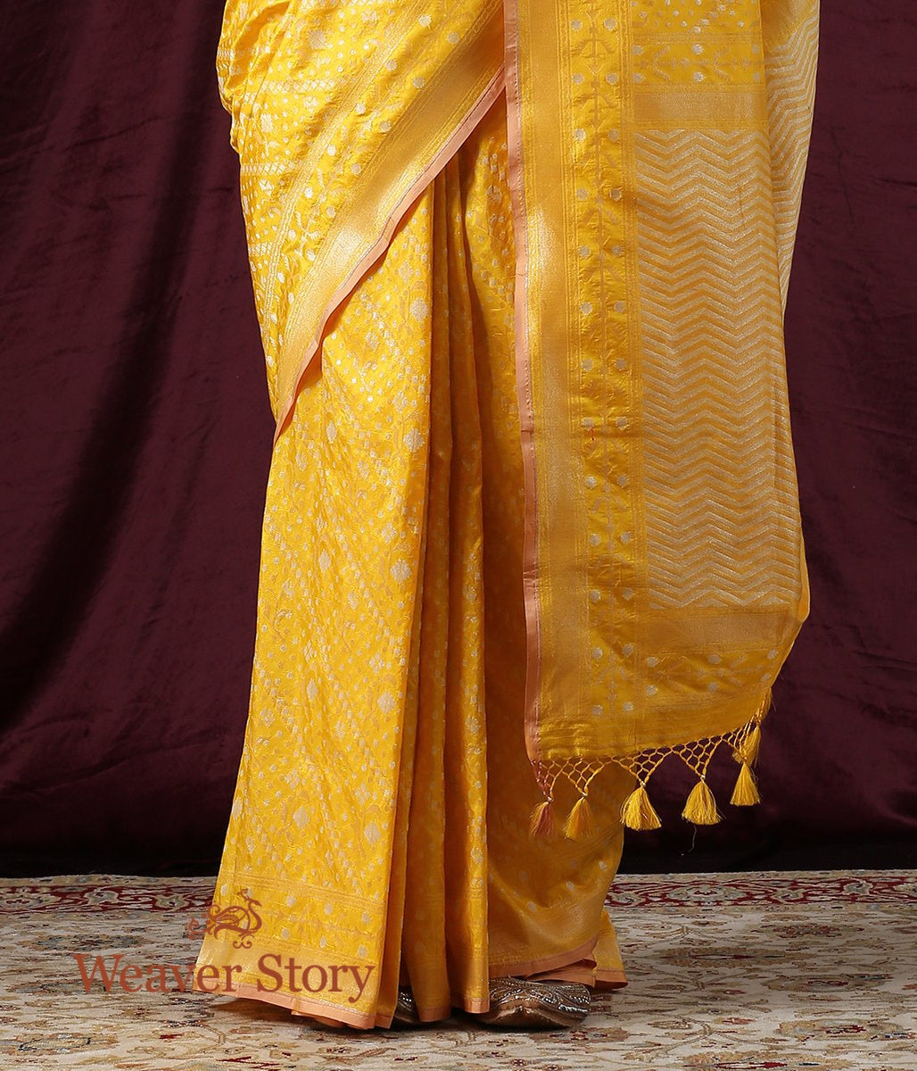Handwoven_Yellow_Cutwork_Banarasi_Saree_with_Cutwork_Jamdani_Weave_WeaverStory_04