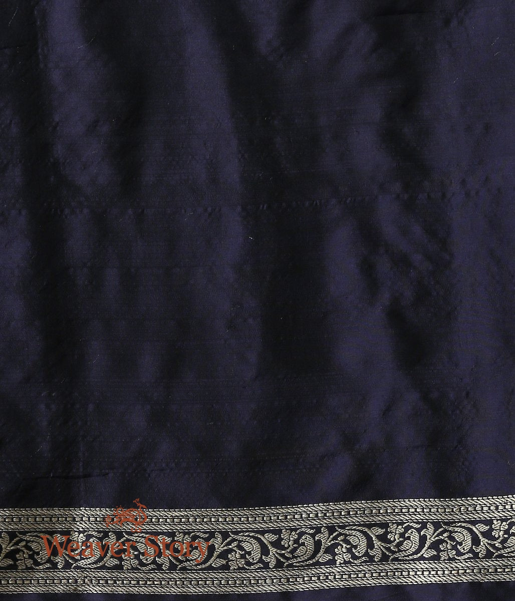 Handwoven_Blue_Kimkhab_Shikargah_Saree_WeaverStory_05