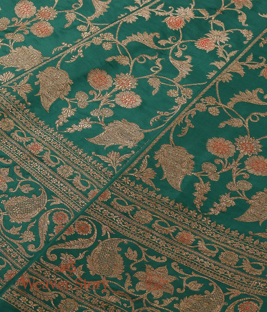 Handloom_Katan_Silk_Green_Antique_Zari_Banarasi_Lehenga_WeaverStory_05