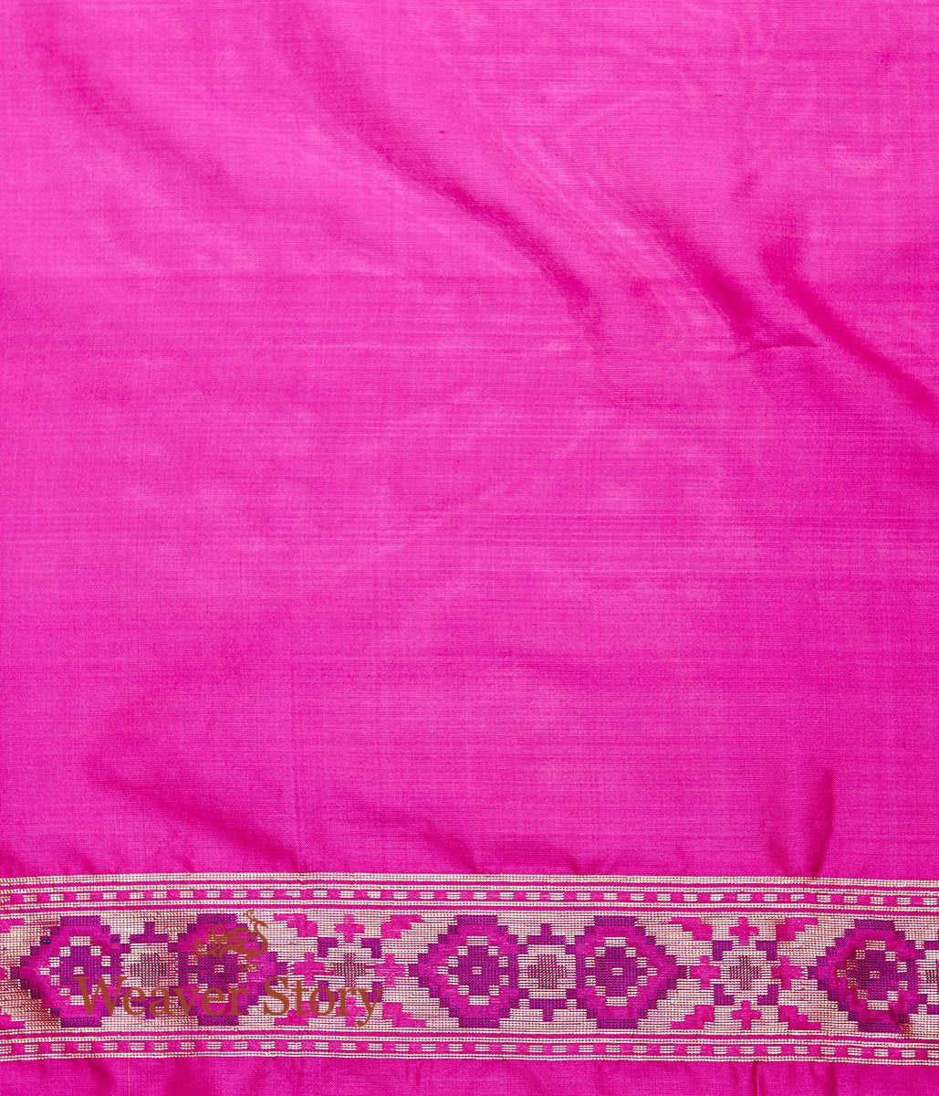 Handloom_Peach_Katan_Silk_Banarasi_Patola_Saree_Cutwork_with_Meenakari_Design_WeaverStory_05
