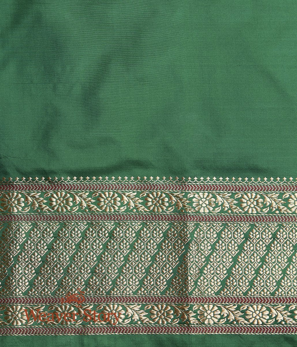 Handwoven_Green_Sona_Rupa_Small_Booti_Saree_with_Konia_WeaverStory_05