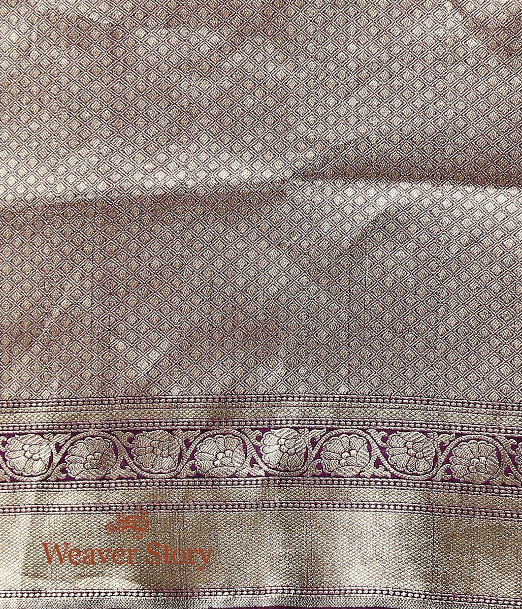 Handwoven_Purple_Cutwork_Jangla_Saree_with_Silver_Meenakari_WeaverStory_05