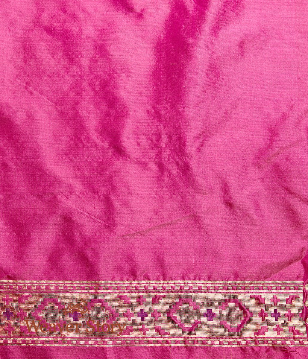 Handwoven_Rose_Pink_Meenakari_Banarasi_Patola_Saree_WeaverStory_05