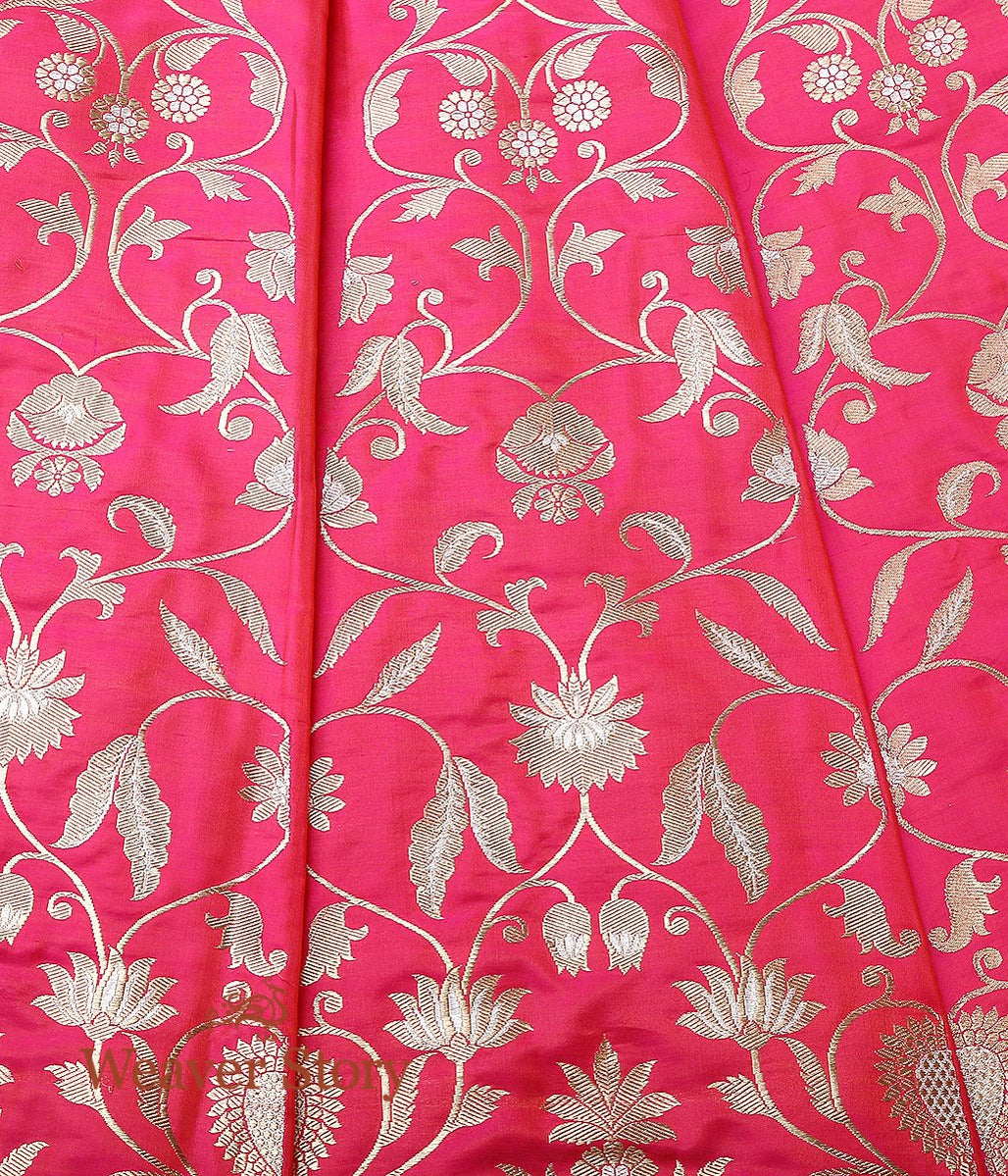 Handloom_Pink_Dual_Tone_Kadhwa_Banarasi_Lehenga_with_Red_Border_WeaverStory_06