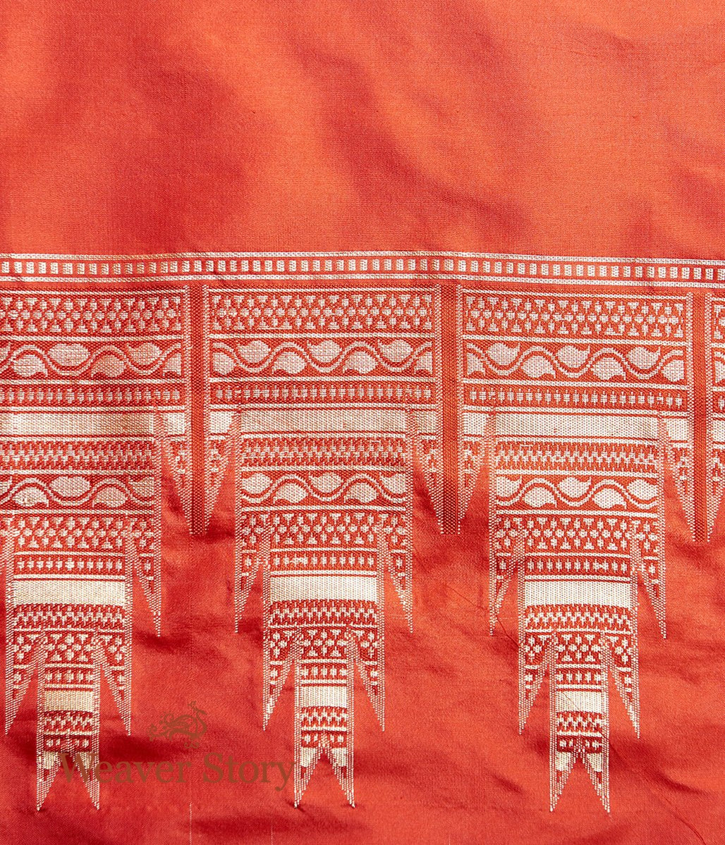 Handwoven_White_Banarasi_Saree_with_Red_Temple_Border_WeaverStory_05