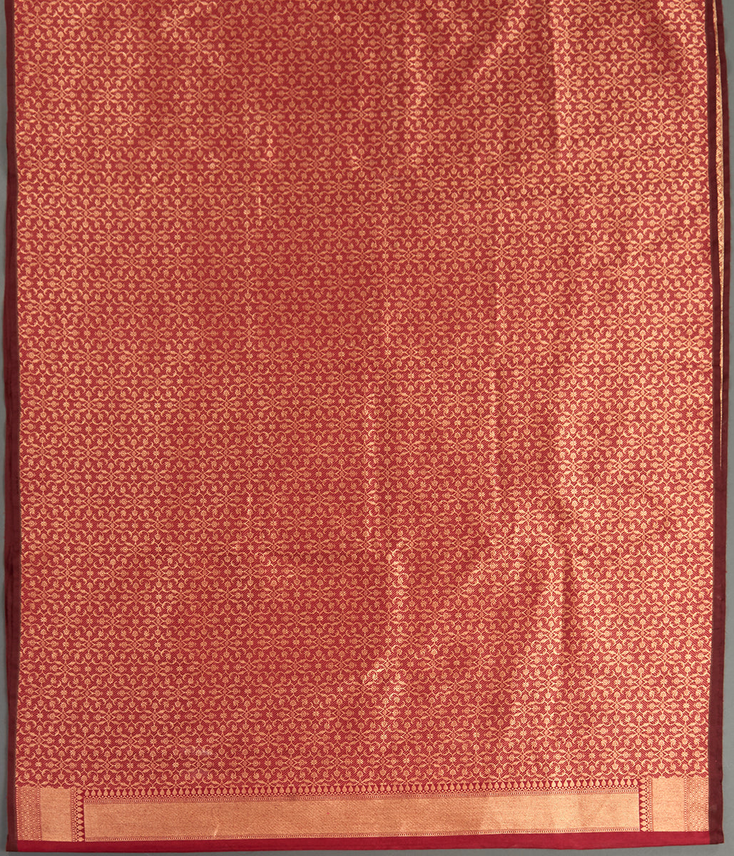 Banarasi_Suit_-_Handwoven_Mahroon_Banarasi_Tanchui_Kurta_with_Bootidar_Dupatta_WeaverStory_03