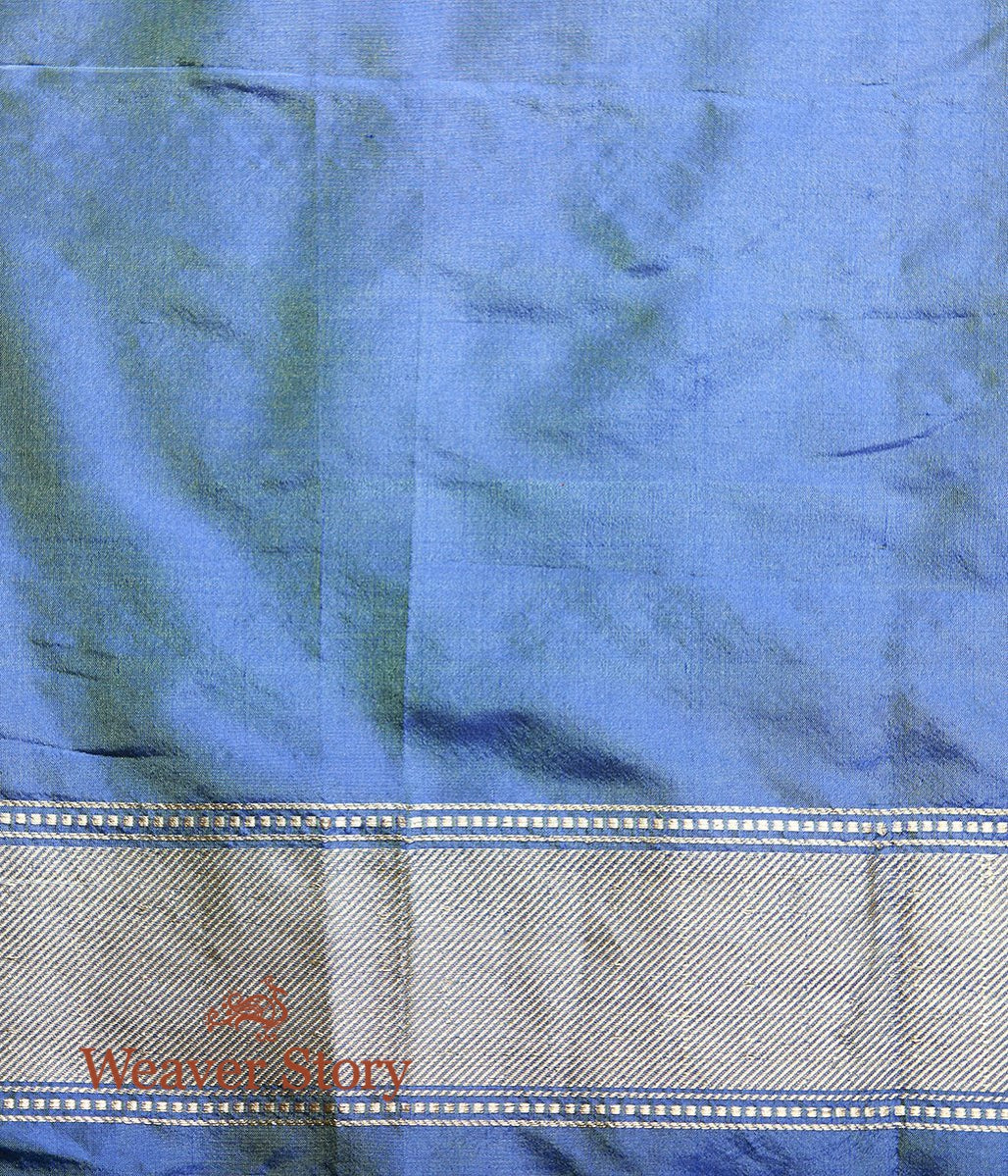 Handloom_Pink_Kadhwa_Booti_Saree_with_Contrast_Green_Border_with_Paisley_WeaverStory_05