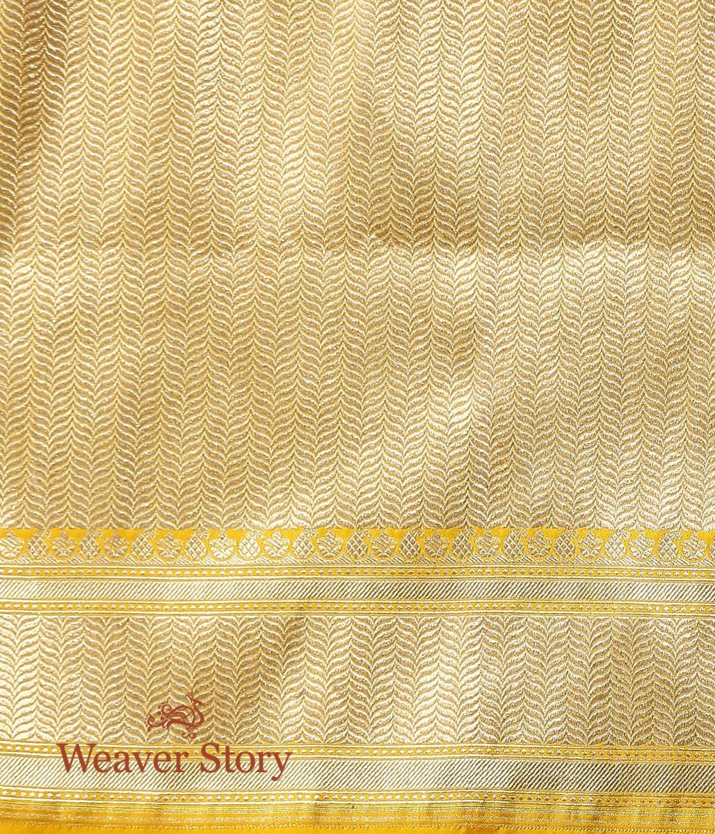 Handloom_Yellow_Cutwork_Banarasi_Saree_with_Meenakari_and_Jangla_Design_and_Brocade_Blouse._WeaverStory_05