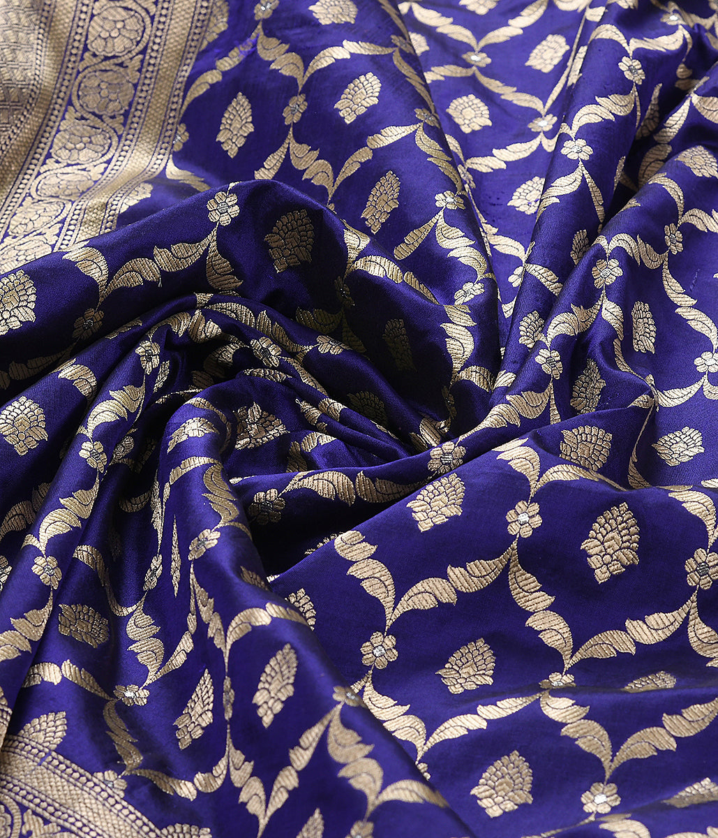 Handloom_Blue_Katan_Silk_Jangla_Dupatta_with_Meenakari_Jaal_WeaverStory_05