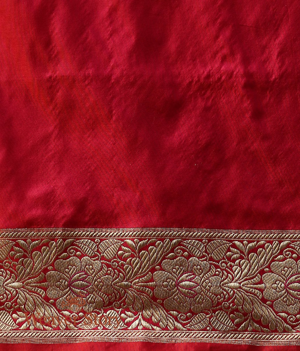 Handwoven_Red_Kadhwa_Jangla_with_Gold_Zari_WeaverStory_05