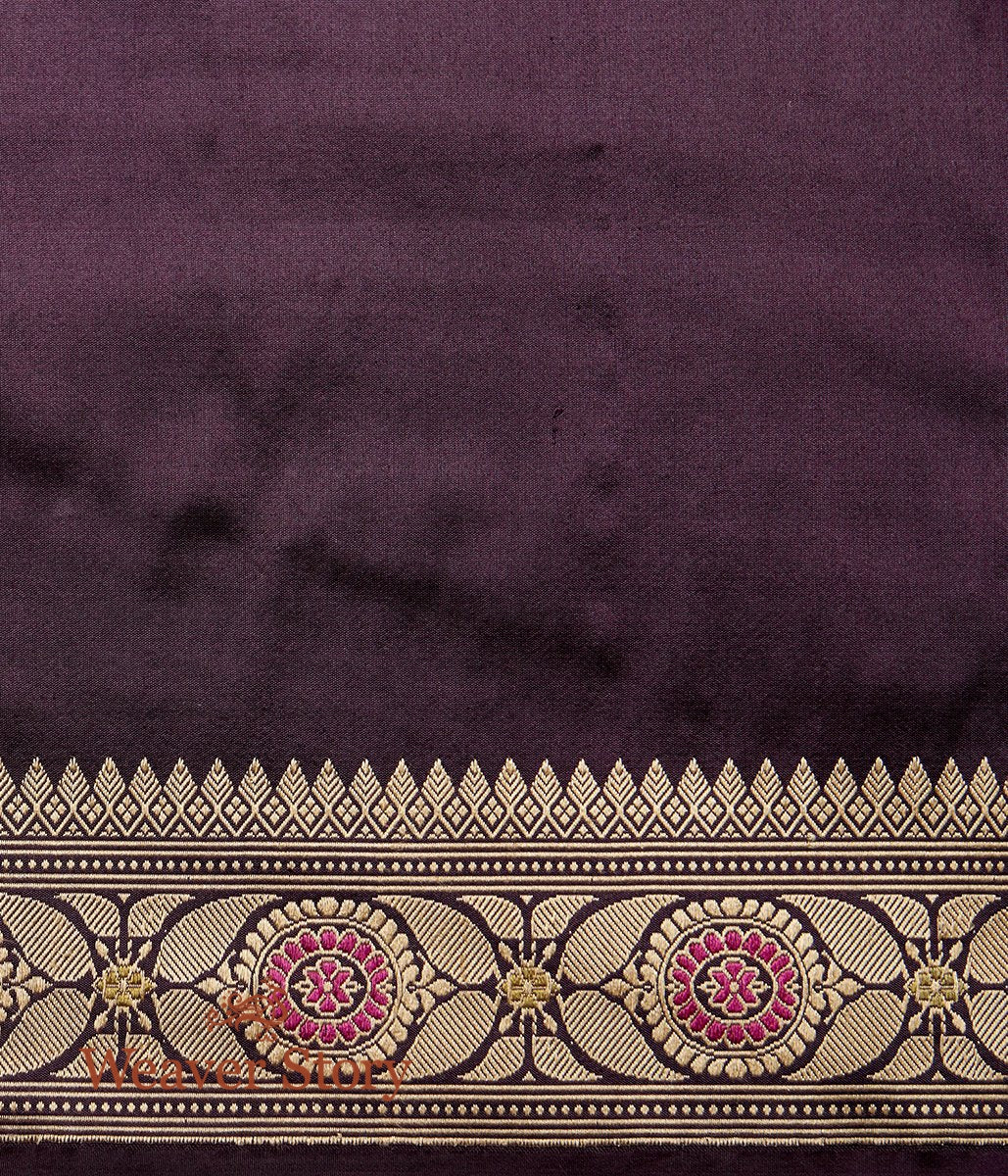 Banaras_Baluchari_saree_in_Brown_with_an_elaborate_elephant_pallu_WeaverStory_05