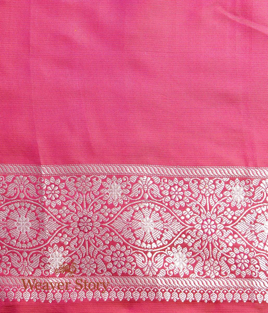 Handwoven_Hot_Pink_Kadhwa_Meenakari_Jangla_Saree_WeaverStory_05