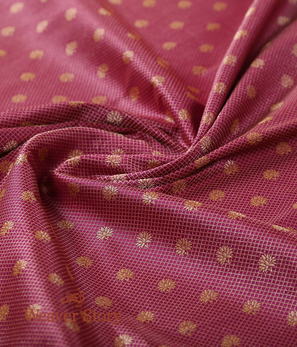 Tanchoi_Handloom_Banarasi_Lehenga_Running_Fabric_with_Border_WeaverStory_05