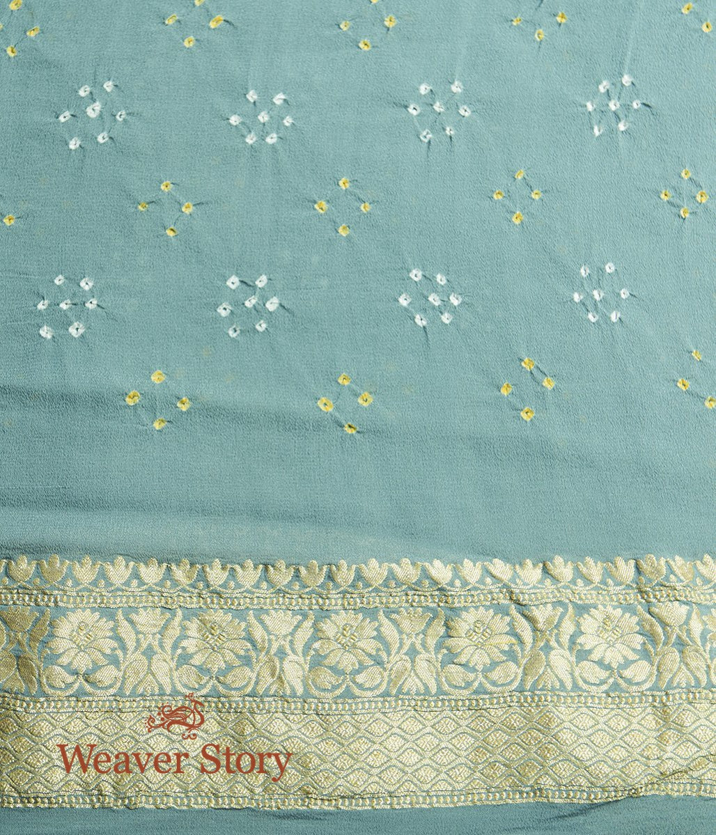 Handloom_Grey_Banarasi_Georgette_Cutwork_Bandhej_Saree_WeaverStory_05